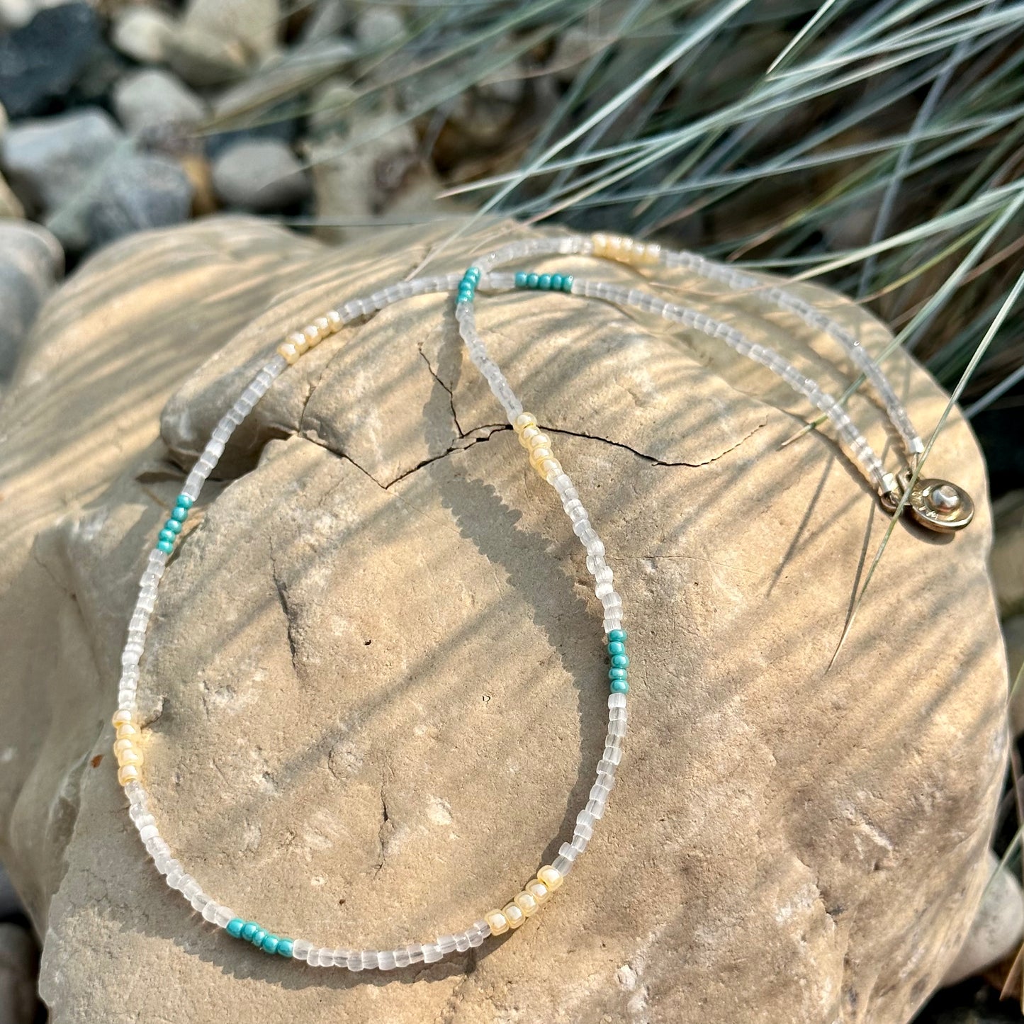 Blue & Yellow Bead Necklace