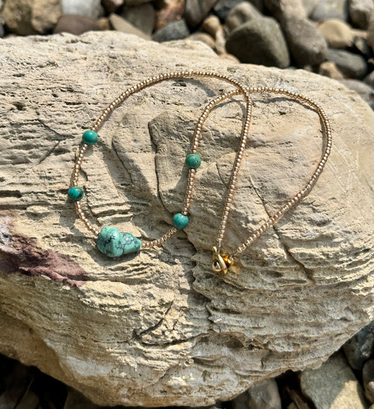 Turquoise & Gold Necklace